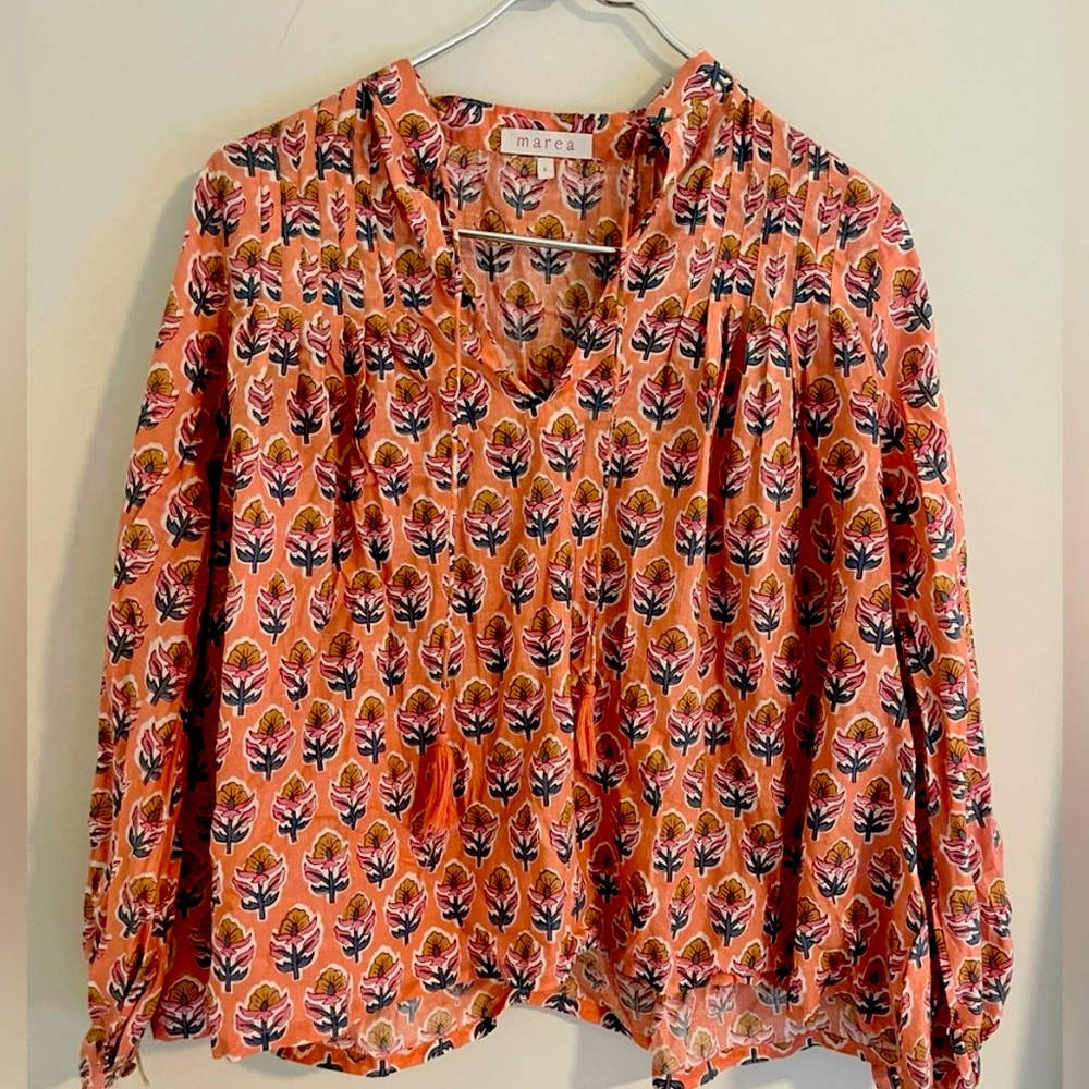 Marea by Liz Joy Block Print Top